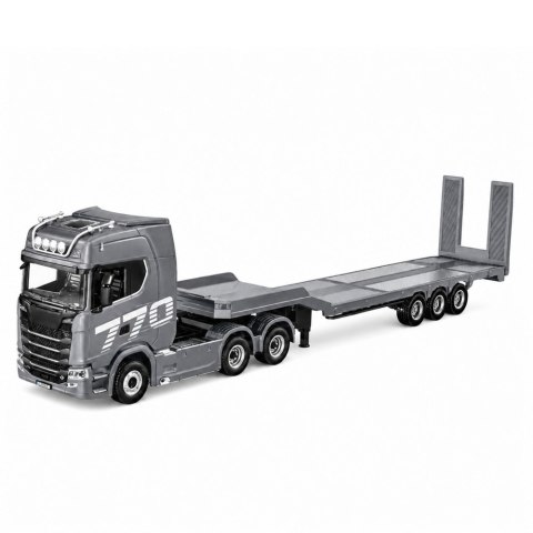 Ciężarówka Scania 770S Z Naczepą Zdalnie Sterowana RC Huina Srebrna 1:18
