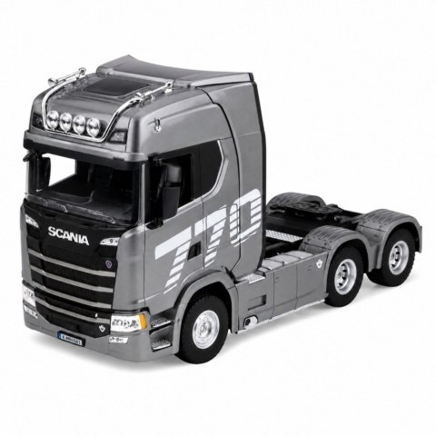 Ciężarówka Scania 770S Z Naczepą Zdalnie Sterowana RC Huina Srebrna 1:18