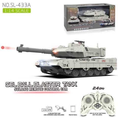Czołg R/C Biały z Funkcją Strzelania