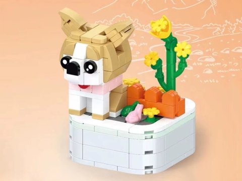 Klocki techniczne Seria: pieski na podstawce Shiba Inu 210ele ZA6620 H