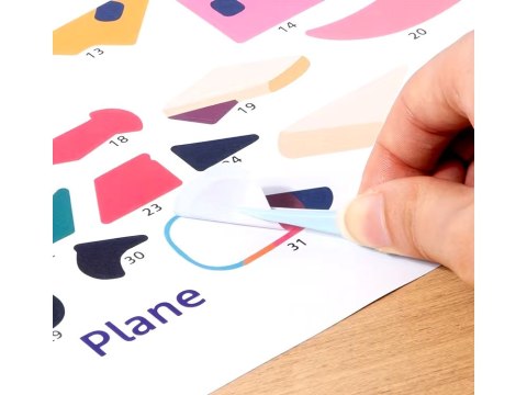 Mozaika numeryczna - wyklejanie po numerach POJAZDY 8 obrazków ZA6629 B