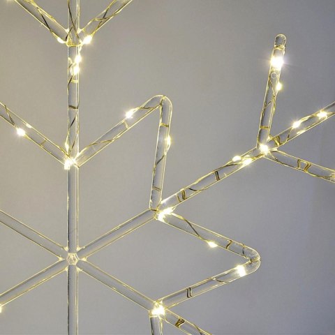 PŁATEK ŚNIEGU WISZĄCY DEKORACYJA ŚWIETLNA 120LED CIEPŁY BIAŁY