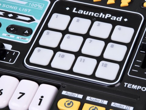 Kontroler MIXER DJ Podświetlana konsola dla dzieci + mikrofon ZA6303