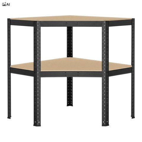 Regał magazynowy narożny 5 poziomów 180X70x40 875 kg czarny
