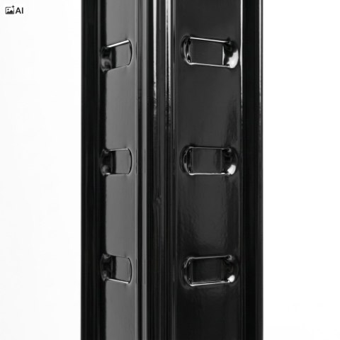 Regał magazynowy narożny 5 poziomów 180X70x40 875 kg czarny