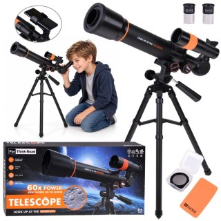 Teleskop astronomiczny dla dzieci + metalowy statyw 18x 60x LUNETA ZA6300
