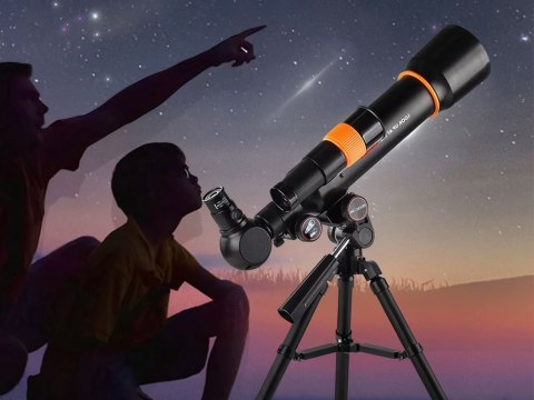 Teleskop astronomiczny dla dzieci + metalowy statyw 18x 60x LUNETA ZA6300