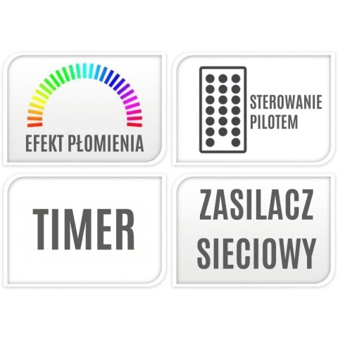 KOMINEK DEKORACYJNY 58x15x25CM LED TIMER