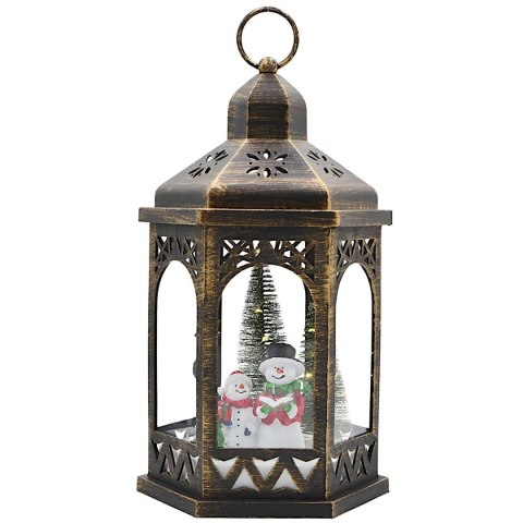 LATARNIA DEKORACYJNA MIGAJĄCE DIODY LED 32CM BAŁWAN