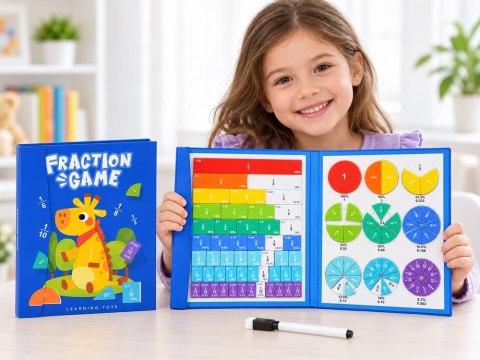 Magnetyczny Zestaw do Nauki Ułamków Matematyka dla Dzieci Ułamki ZA6609