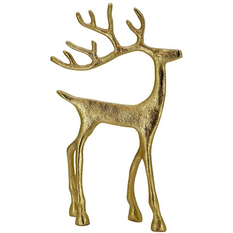 RENIFER DEKORACYJNY METALOWY 19x31CM ZŁOTY
