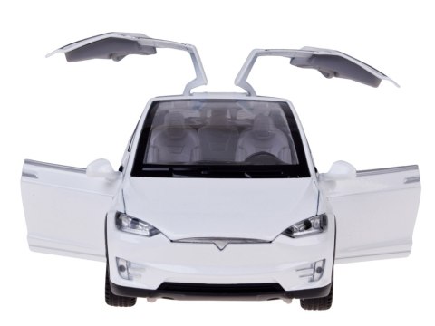 Autko Tesla Model X RC 1:22 metalowy samochód na pilota LED dym RC0772