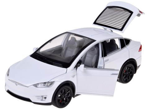 Autko Tesla Model X RC 1:22 metalowy samochód na pilota LED dym RC0772