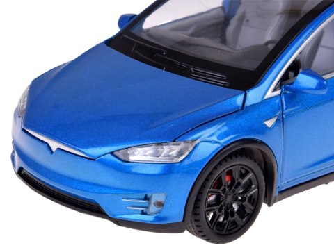 Autko Tesla Model X RC 1:22 metalowy samochód na pilota LED dym RC0772