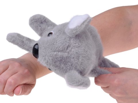 Opaska na rękę zwierzak Pluszowa szara KOALA - miękka, elastyczna ZA6260