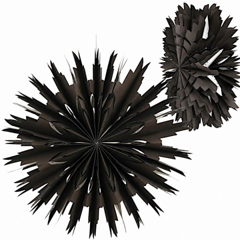 PŁATEK ŚNIEGU DEKORACJA WISZĄCA PAPIEROWA 50CM CZARNA MICA
