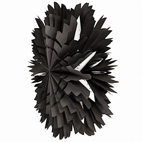 PŁATEK ŚNIEGU DEKORACJA WISZĄCA PAPIEROWA 50CM CZARNA MICA