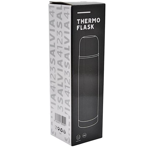 TERMOS TURYSTYCZNY STAL NIERDZWNA PODÓJNA ŚCIANKA 500ML CZARNY STAMINA