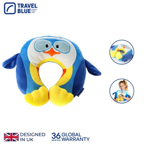 TRAVEL BLUE PODUSZKA PODRÓŻNA DZIECĘCA PINGWINEK PUFFY