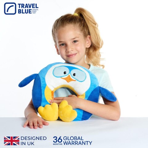 TRAVEL BLUE PODUSZKA PODRÓŻNA DZIECĘCA PINGWINEK PUFFY