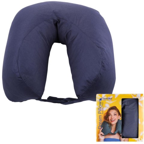 TRAVEL BLUE PODUSZKA TYPU ROGAL Z NATURALNEGO GĘSIEGO PIERZA