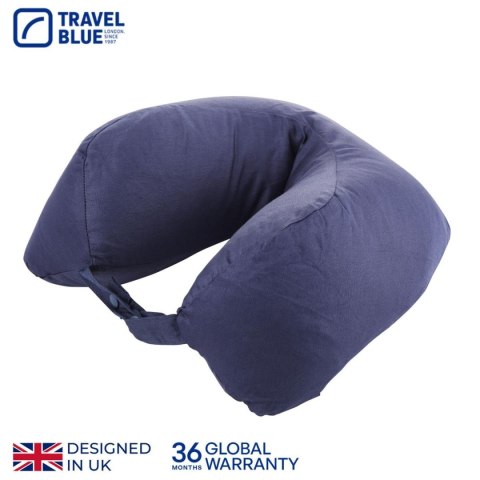 TRAVEL BLUE PODUSZKA TYPU ROGAL Z NATURALNEGO GĘSIEGO PIERZA