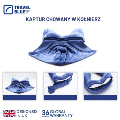 TRAVEL BLUE PODUSZKA Z PIANKI MEMORY TRANQUILITY HODDIE Z KAPTUREM