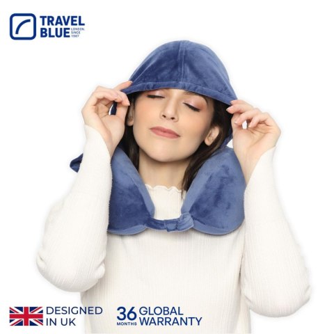 TRAVEL BLUE PODUSZKA Z PIANKI MEMORY TRANQUILITY HODDIE Z KAPTUREM