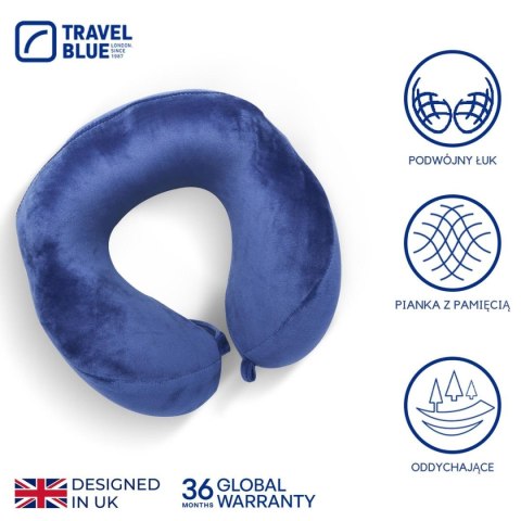 TRAVEL BLUE PODUSZKA Z PIANKI MEMORY TRANQUILITY HODDIE Z KAPTUREM