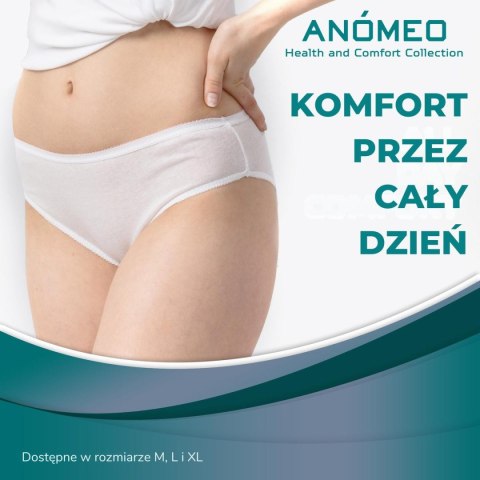 BIELIZNA JEDNORAZOWA DAMSKA ANOMEO (BAWEŁNIANA) XL - 6SZT