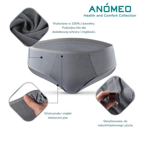 BIELIZNA JEDNORAZOWA MĘSKA ANOMEO (BAWEŁNIANA) XL - 6SZT