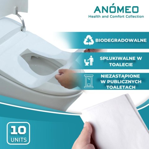 HIGIENICZNA NAKLADKA TOALETOWA 38X46CM (10SZT.) ANOMEO