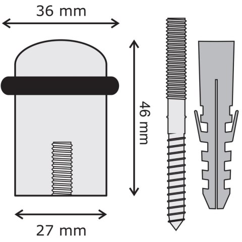 ODBÓJ DRZWIOWY 27/46 MM STAL NIERDZEWNA SATYNA KOWALSKI