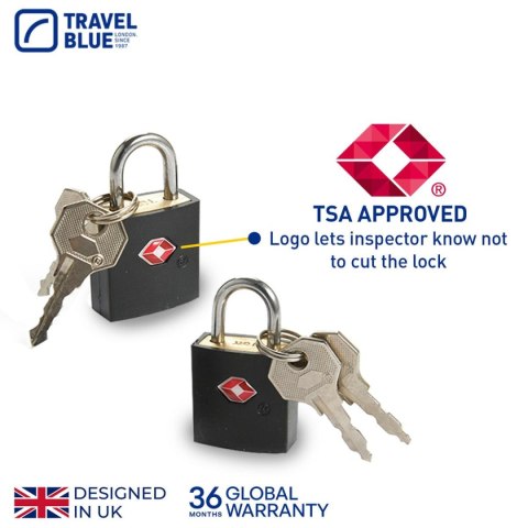 TRAVEL BLUE KŁÓDKA BAGAZOWA Z TSA ZESTAW 2SZT