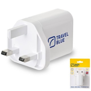 TRAVEL BLUE ŁADOWARKA SIECIOWA 2 USB UK