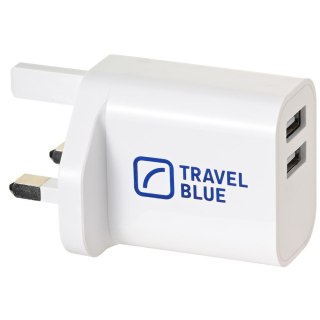TRAVEL BLUE ŁADOWARKA SIECIOWA 2 USB UK
