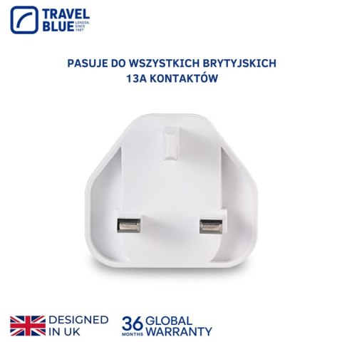 TRAVEL BLUE ŁADOWARKA SIECIOWA 2 USB UK