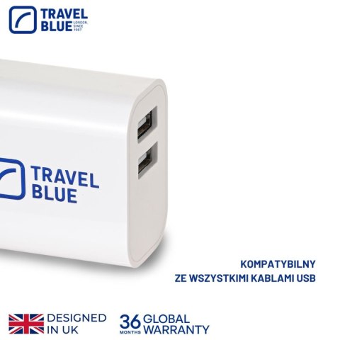 TRAVEL BLUE ŁADOWARKA SIECIOWA 2 USB UK