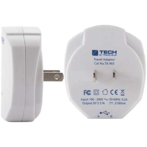 TRAVEL BLUE ŁADOWARKA SIECIOWA 2 USB - USA