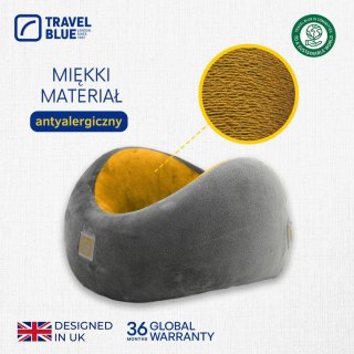 TRAVEL BLUE PODUSZKA Z PIANKI MEMORY CLOUD WYSOKA
