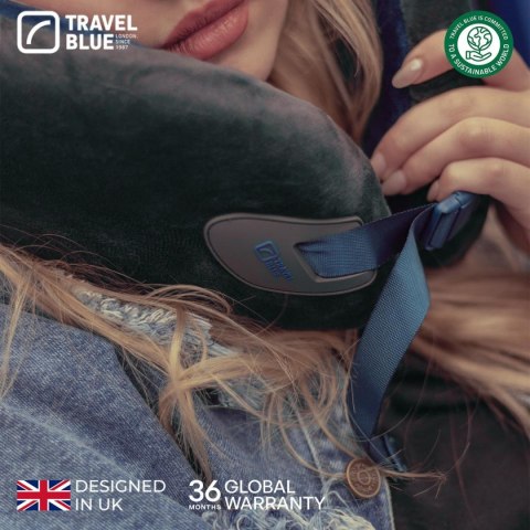 TRAVEL BLUE PODUSZKA Z PIANKI MEMORY CLOUD WYSOKA