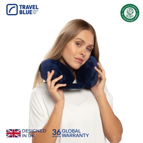 TRAVEL BLUE PODUSZKA Z PIANKI MEMORY TRANQUILITY NAVY