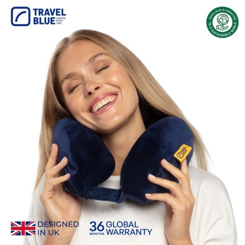 TRAVEL BLUE PODUSZKA Z PIANKI MEMORY TRANQUILITY NAVY