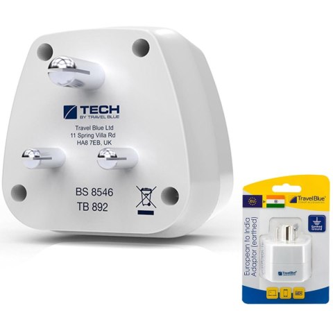 TRAVEL BLUE PRZEJŚCIÓWKA ADAPTER SHUCKO -> INDIE