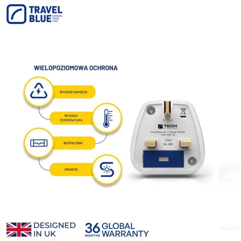 TRAVEL BLUE PRZEJŚCIÓWKA ADAPTER SHUCKO -> UK