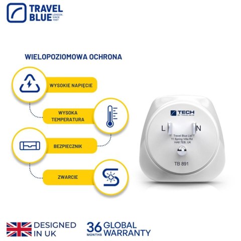 TRAVEL BLUE PRZEJŚCIÓWKA ADAPTER SHUCKO -> USA