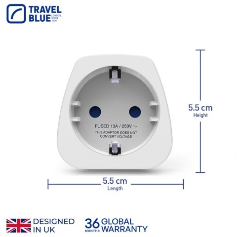 TRAVEL BLUE PRZEJŚCIÓWKA ADAPTER SHUCKO -> USA