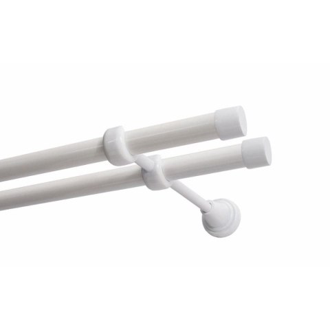 KARNISZ PODWÓJNY FI 19 MM BIAŁY 160 CM LUNA KOWALSKI
