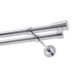 KARNISZ PODWÓJNY FI 19 MM CHROM 160 CM STOŻEK KOWALSKI