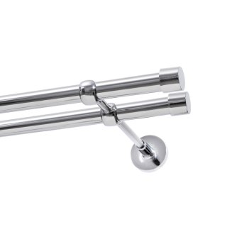 KARNISZ PODWÓJNY FI 19 MM CHROM 240 CM LUNA KOWALSKI
